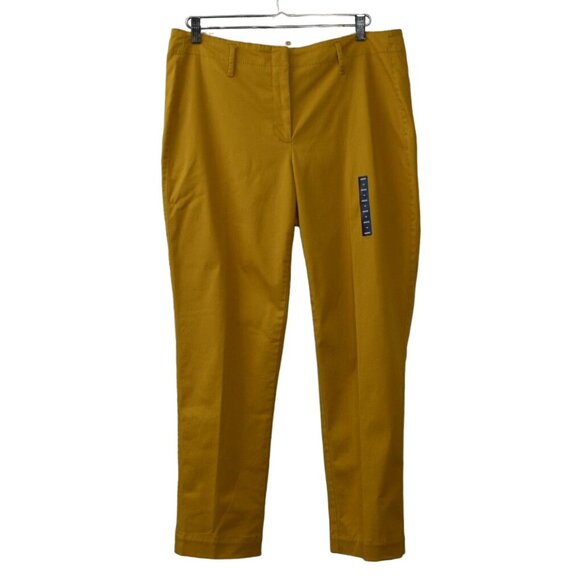 Lands End Original Chino Slim Ankle Pants Dijon Gold Fit 2 Size 14 - Picture 1 of 7